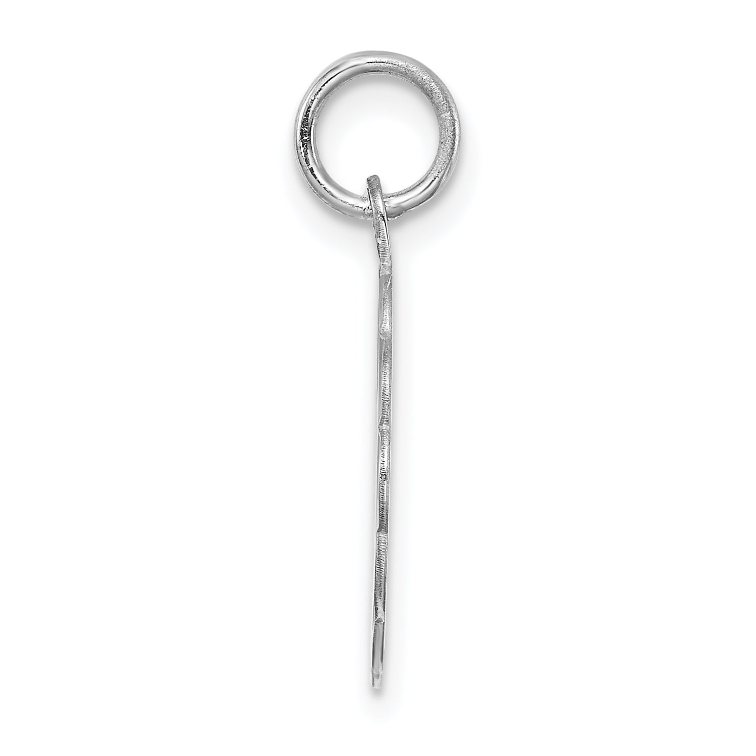 Sterling Silver Letter F Pendant with Rhodium Brocade Detailing Secondary image