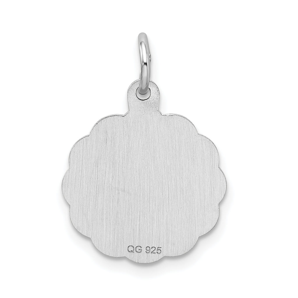 Sterling Silver Initial N Pendant with Rhodium Plating Elegant 925 Craftmanship