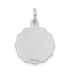 Sterling Silver Initial N Pendant with Rhodium Plating Elegant 925 Craftmanship