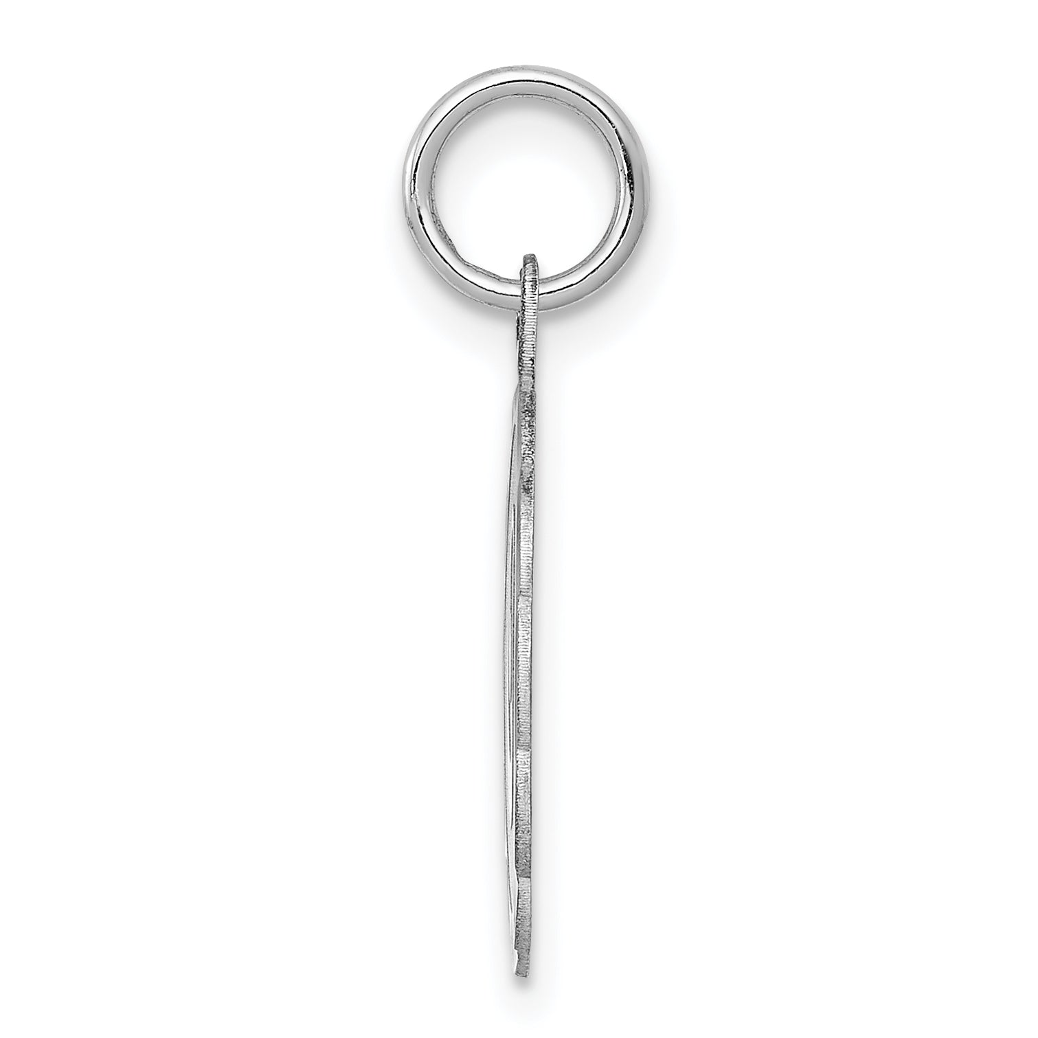Sterling Silver 925 Brocaded Initial O Pendant Elegant Rhodium Finish Secondary image