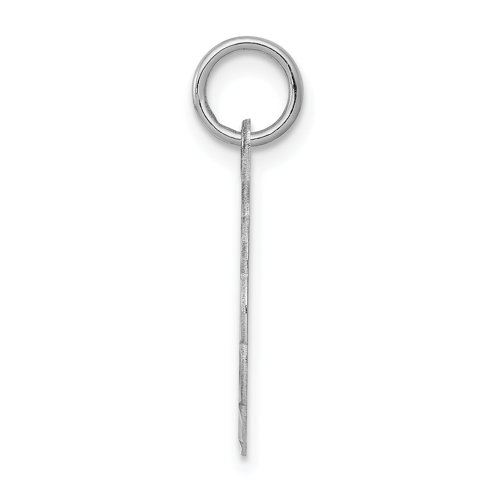 Sterling Silver/Rhodium-plated Brocaded Letter P Initial Pendant Secondary image