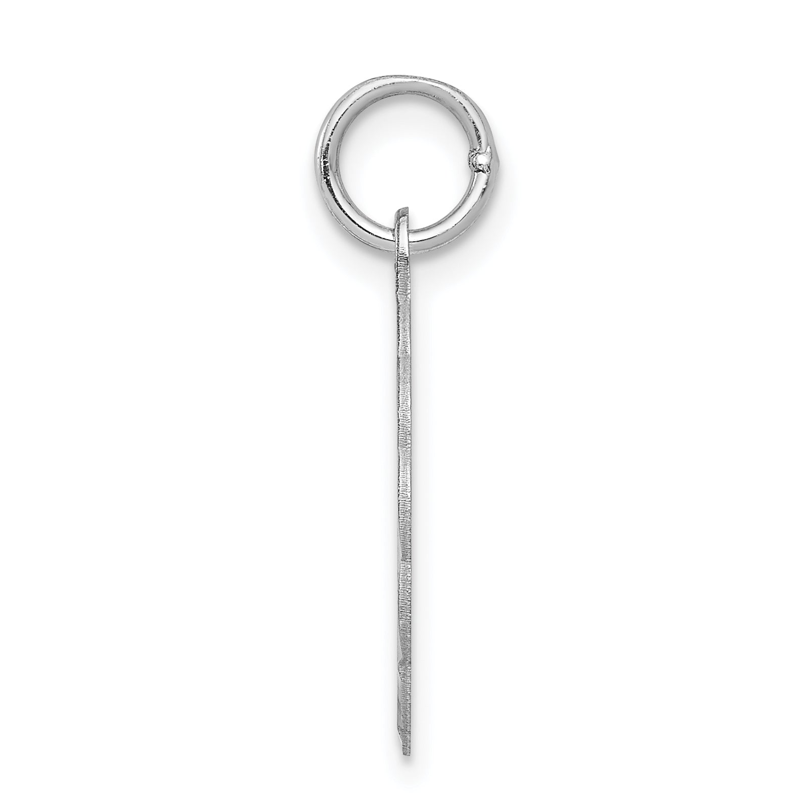 Sterling Silver/Rhodium-plated Brocaded Letter S Initial Pendant Secondary image