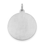 Sterling Silver 925 Letter A Charm with Brocaded Rhodium Finish