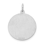 Sterling Silver Rhodium-Plated Initial G Pendant Elegant Brocaded Design