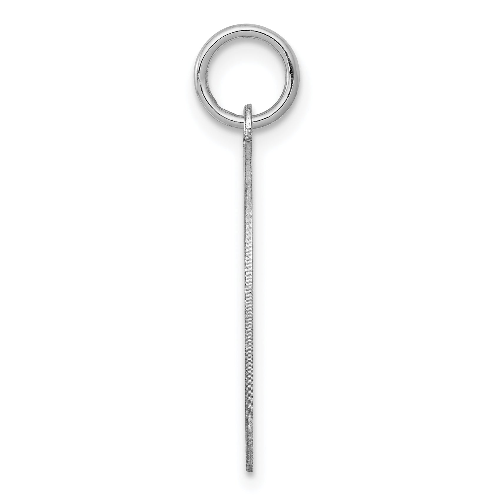 Sterling Silver 925 Rhodium-Plated Letter H Charm with Brocade Design Secondary image
