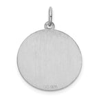 Sophia Jewelers Sterling Silver 'J' Charm with Rhodium Brocade Finish