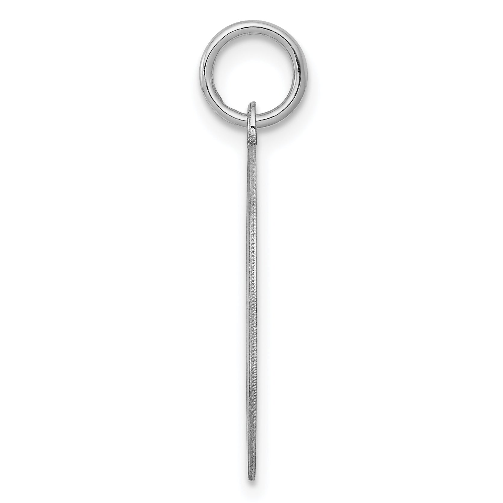 Sterling Silver 925 Rhodium-Plated Initial K Charm Elegant Brocade Design Secondary image