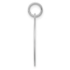 Sterling Silver Rhodium-Plated Initial L Charm Elegant 925 Pendant