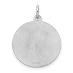 Sterling Silver Rhodium-Plated Initial L Charm Elegant 925 Pendant