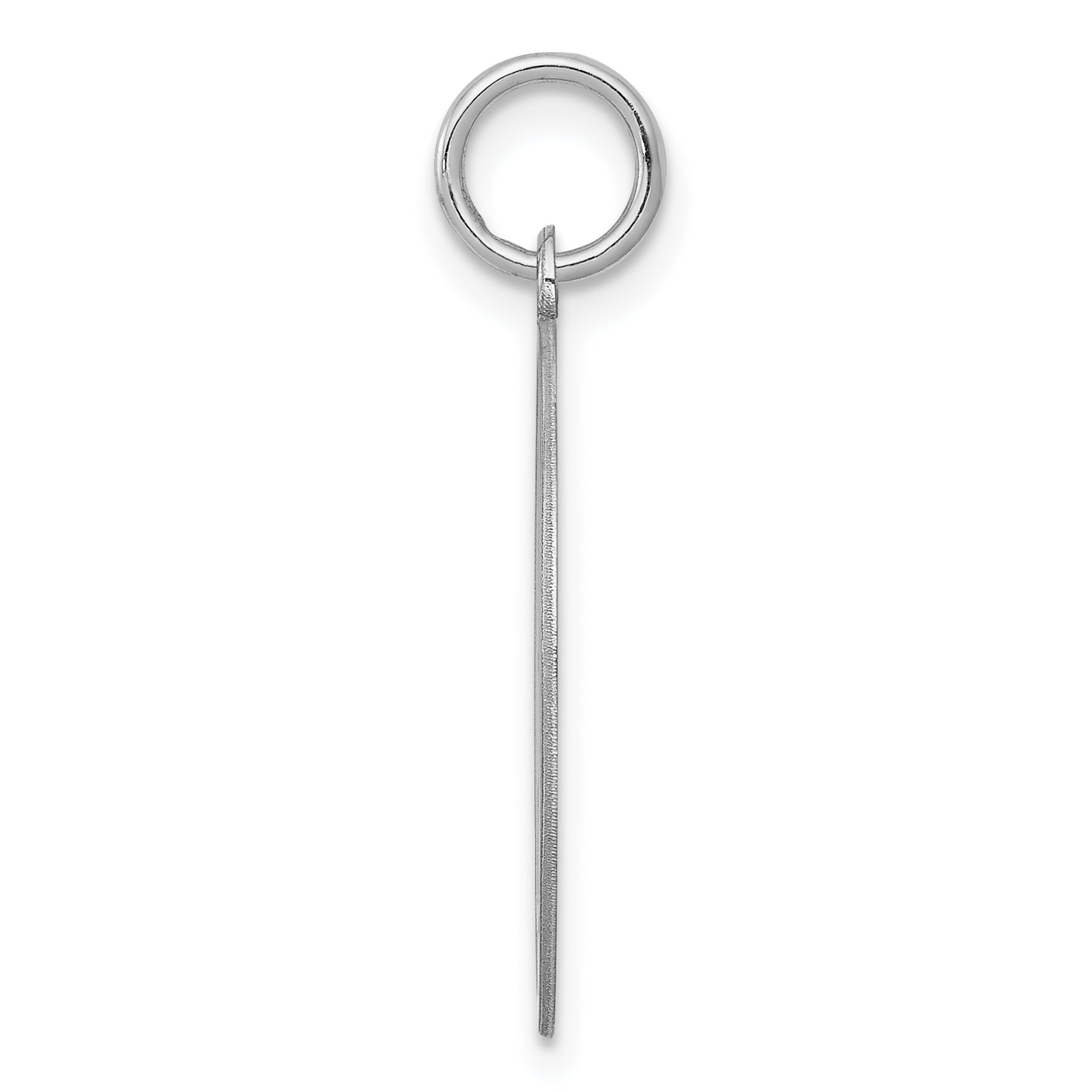 Sterling Silver 925 Rhodium-Plated Brocaded Letter M Charm Elegant Thematic Design Secondary image