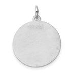 Sterling Silver 925 Rhodium-Plated Brocaded Letter M Charm Elegant Thematic Design