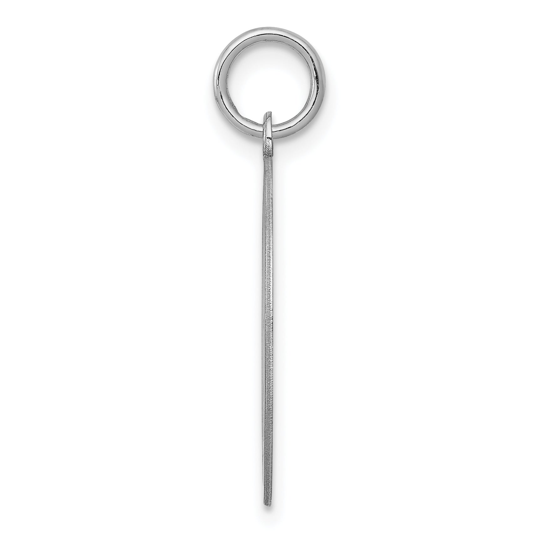 Sterling Silver Rhodium-Plated Initial N Charm Elegant and Themed