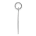 Sterling Silver Rhodium-Plated Initial O Charm Elegant Themed Pendant