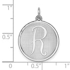 Sophia Jewelers Rhodium-Plated Sterling Silver Initial R Charm Elegant Design