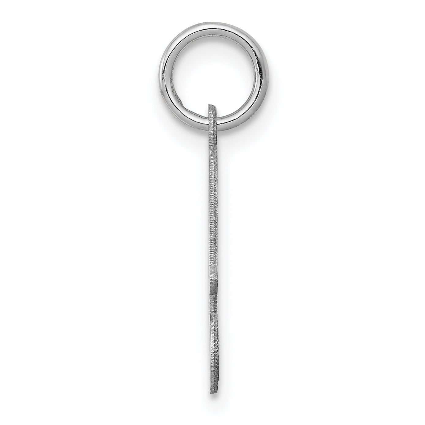 Sterling Silver 925 Rhodium Plated Initial A Charm Elegant Themed Pendant