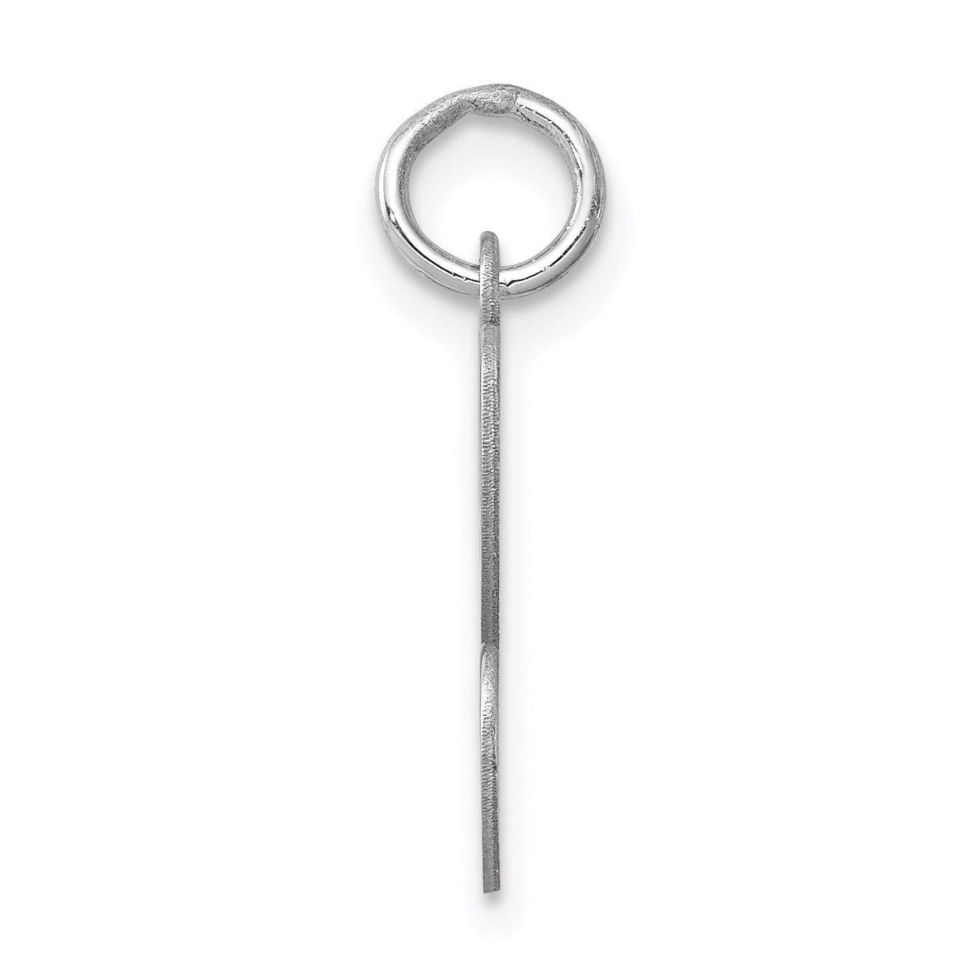 Sterling Silver Rhodium-plated Stamped Letter C Initial Charm Secondary image