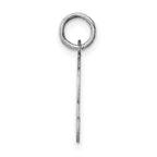 Sterling Silver Rhodium-Plated Initial D Charm with Elegant Design