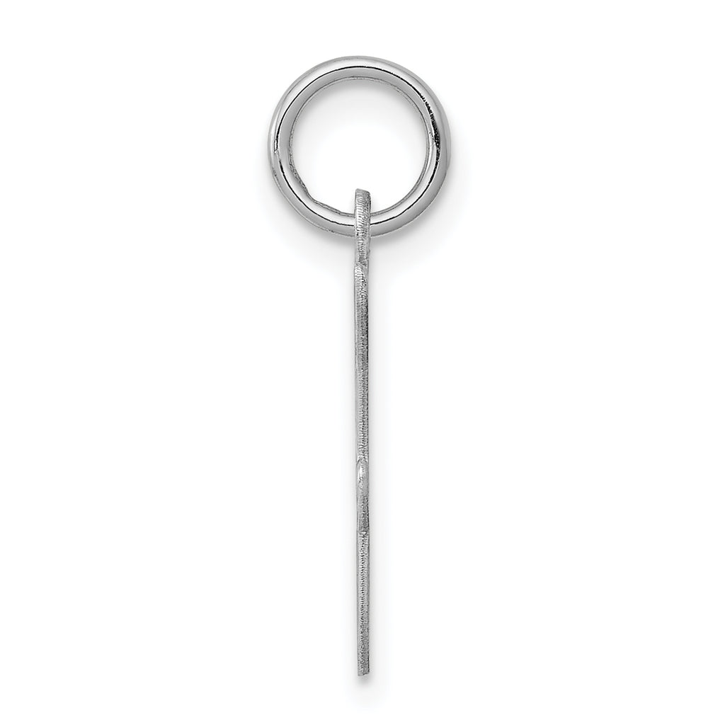 Sterling Silver 925 Letter F Charm with Rhodium Plating Elegant and Personalized