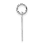 Sterling Silver 925 Letter F Charm with Rhodium Plating Elegant and Personalized
