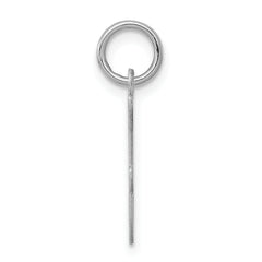 Sterling Silver 925 Letter F Charm with Rhodium Plating Elegant and Personalized