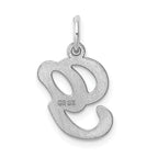 Sterling Silver 925 Initial G Charm with Rhodium Elegant Design