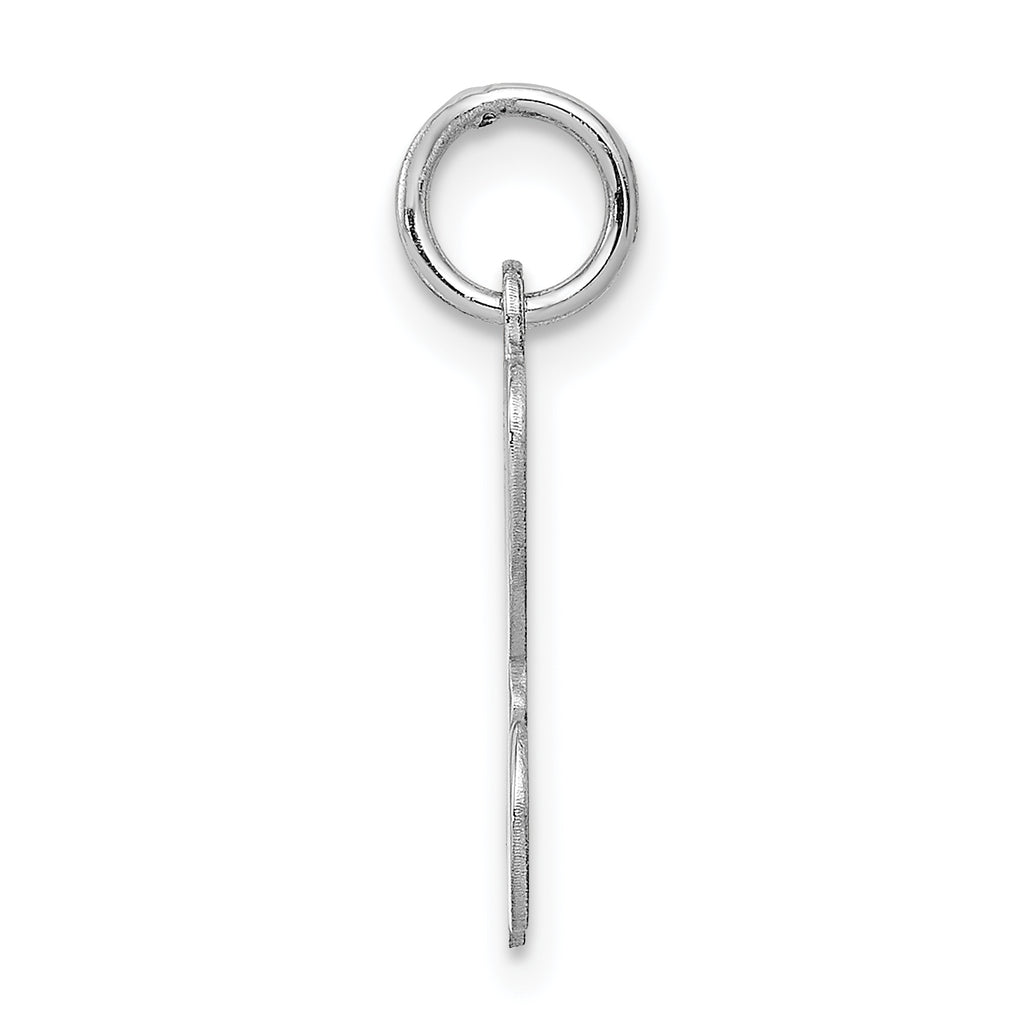 Sterling Silver 925 H Initial Charm Rhodium-Plated Elegant Design