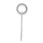 925 Sterling Silver Rhodium-Plated Initial I Charm Elegant Jewelry Accent