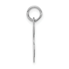 Sterling Silver Initial K Charm Rhodium-Plated Elegant Pendant by Sophia Jewelers