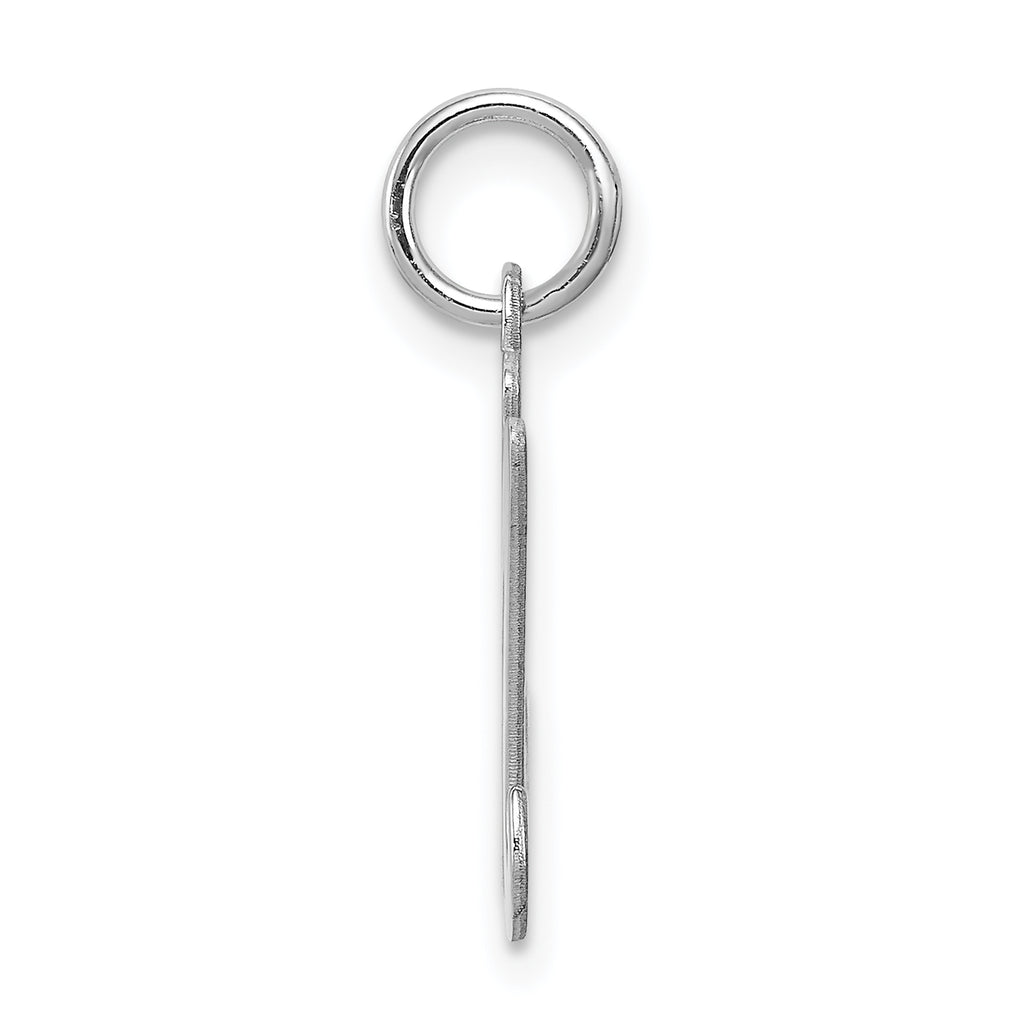 Sterling Silver Rhodium-Plated Letter M Charm Elegant Jewelry