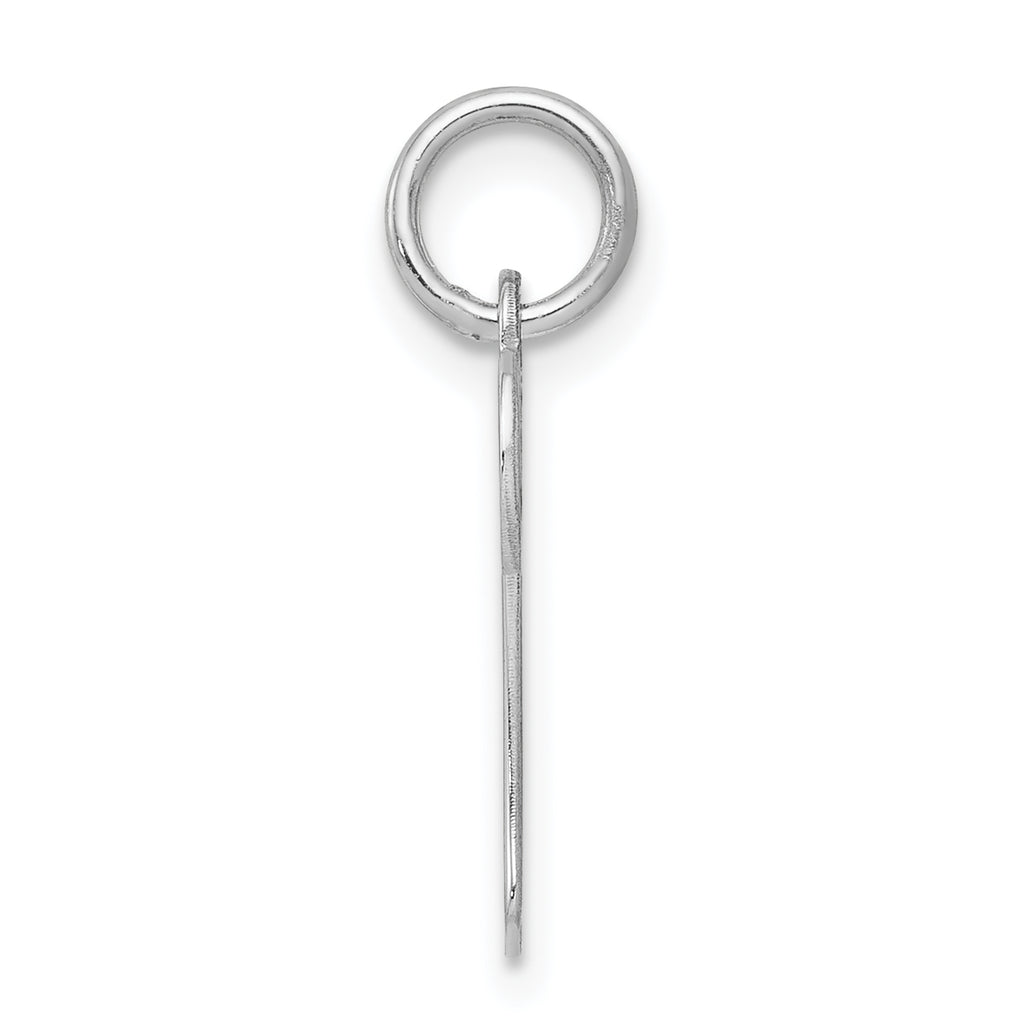 Sophia Jewelers 925 Sterling Silver Rhodium-Plated Letter N Charm: Elegant Themed Design