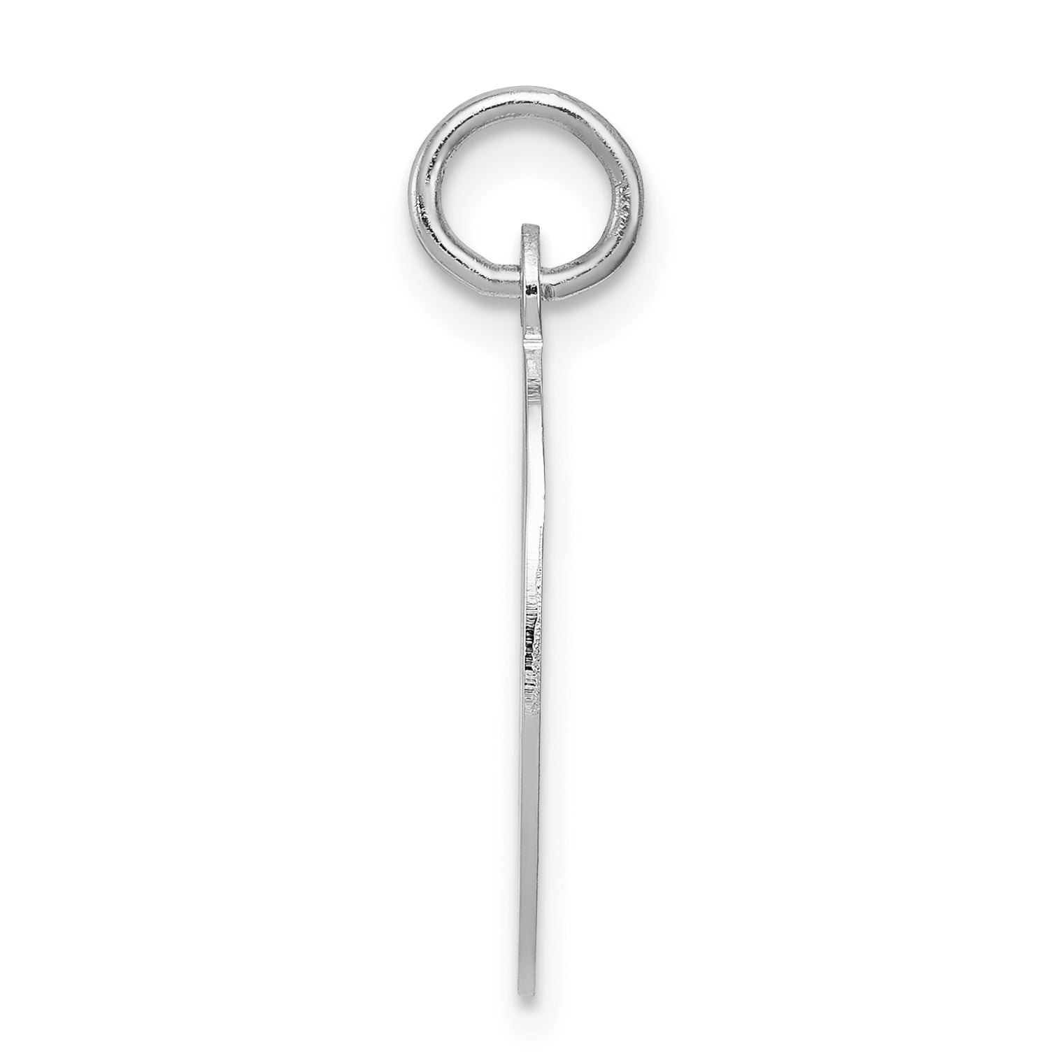Sterling Silver Rhodium-Plated Initial O Charm Elegant Gift Ready Secondary image