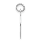 Sterling Silver Rhodium-Plated Initial O Charm Elegant Gift Ready