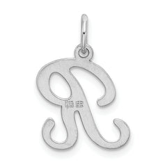 Sophia Jewelers Sterling Silver Initial R Charm with Rhodium Elegance