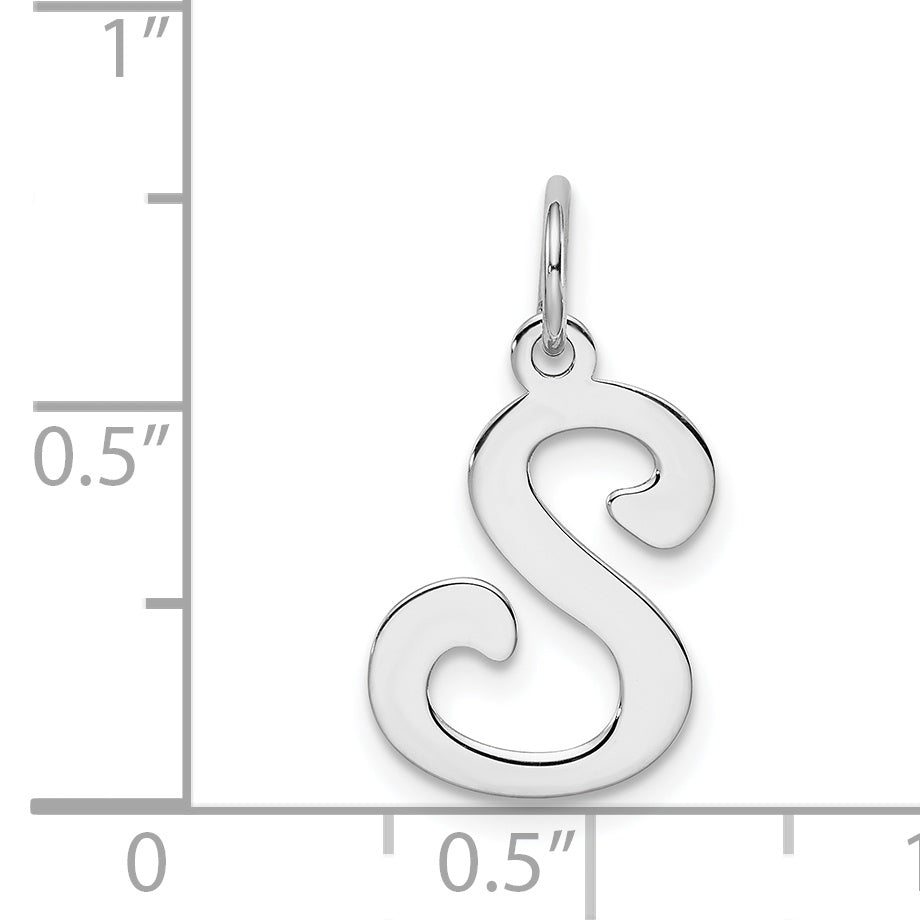 Sophia Jewelers 925 Sterling Silver Initial S Charm Elegant Rhodium Plated