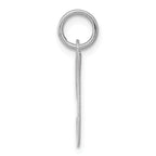 Sterling Silver 925 Rhodium-Plated Initial T Charm for Elegant Personalization