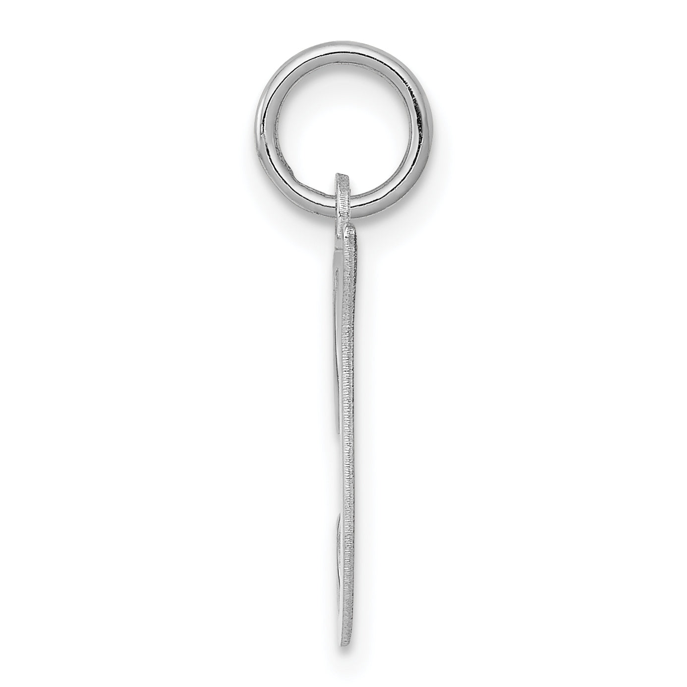 Sterling Silver 925 Rhodium-Plated Initial T Charm for Elegant Personalization