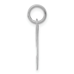 Sterling Silver 925 Rhodium-Plated Initial T Charm for Elegant Personalization