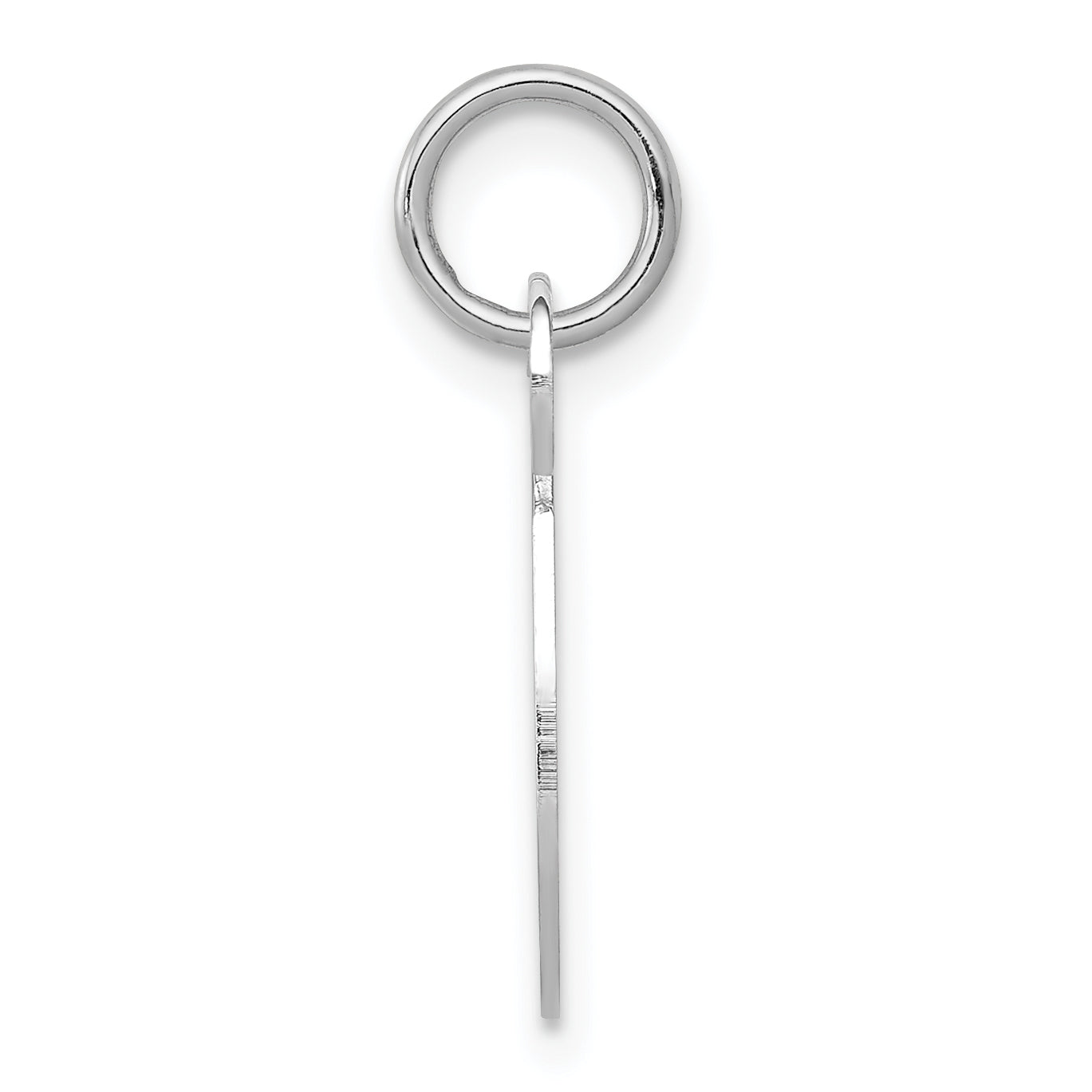 Sophia Jewelers Sterling Silver Rhodium-Plated Initial V Charm Elegant Design Secondary image
