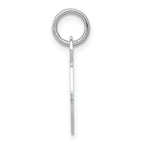 Sophia Jewelers Sterling Silver Rhodium-Plated Initial V Charm Elegant Design