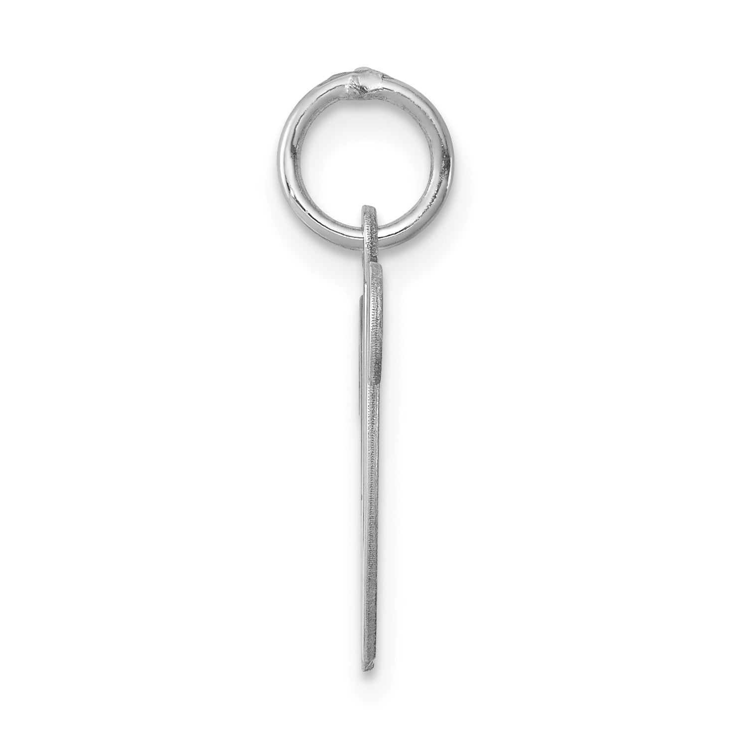 Sterling Silver 925 Initial W Charm with Rhodium Plating Elegant Secondary image