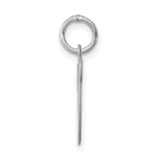 Sterling Silver 925 Initial W Charm with Rhodium Plating Elegant