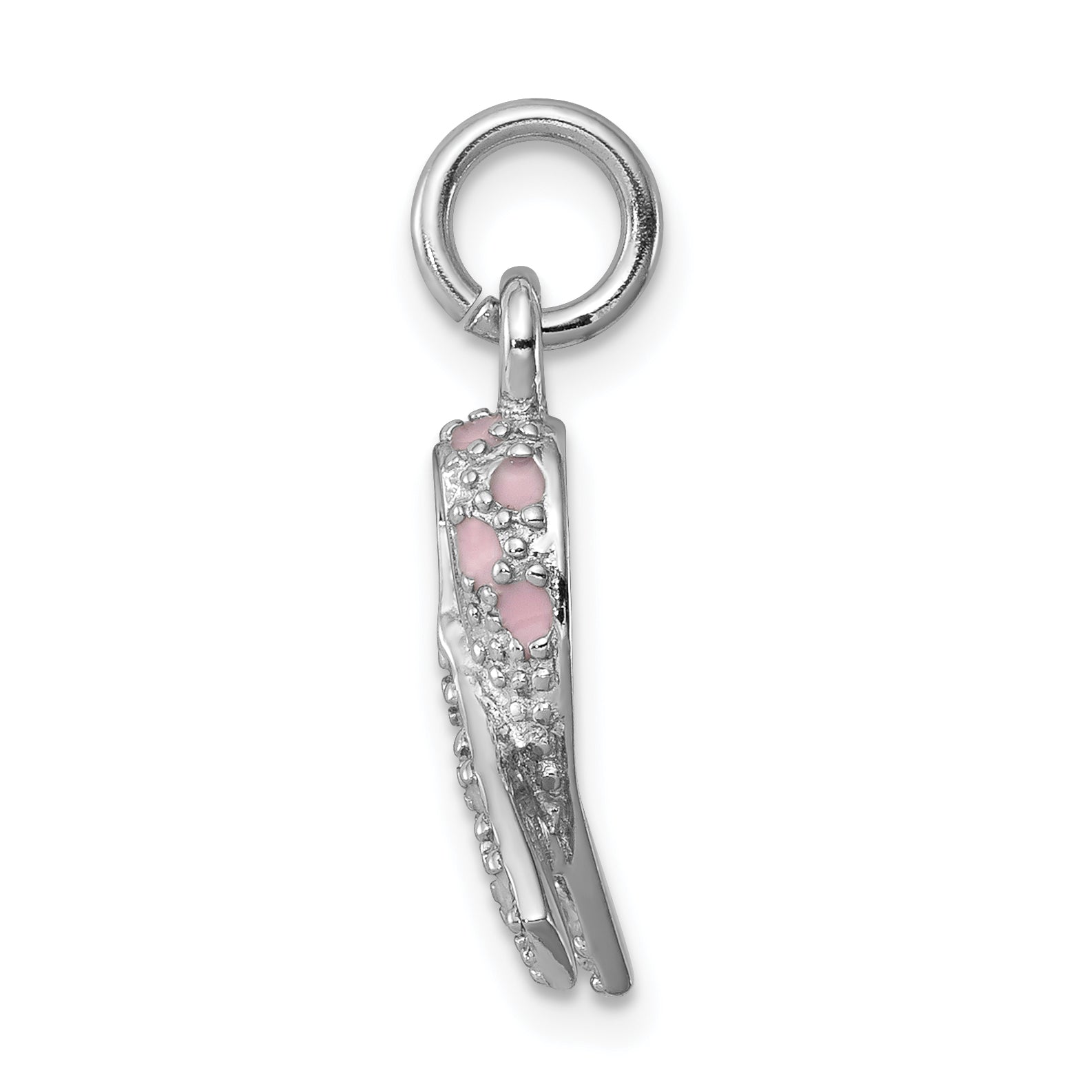 Sophia Jewelers Sterling Silver Polished Pink Ribbon Charm Secondary image