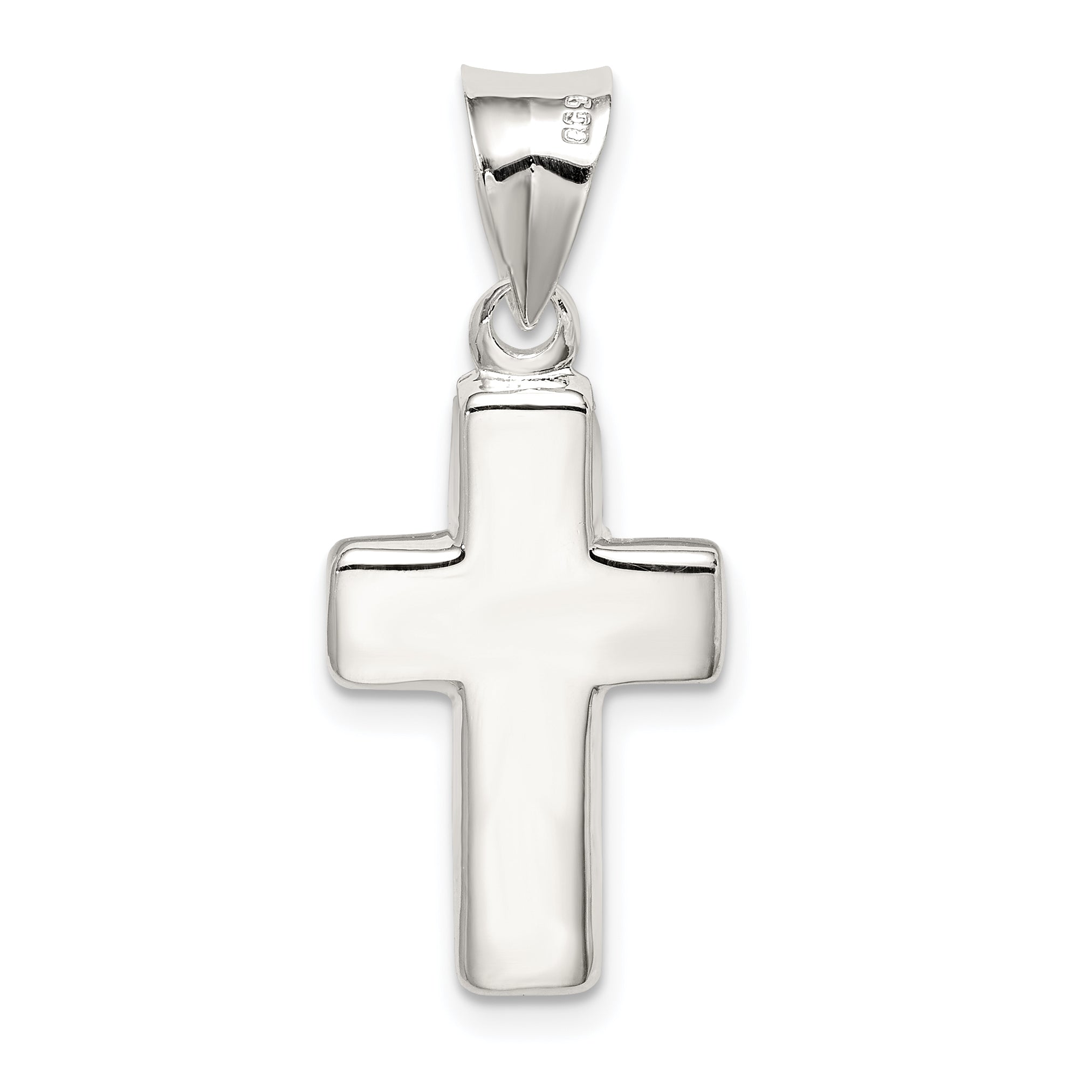 Sophia Jewelers 925 Sterling Silver Polished Cross Pendant Elegant Design