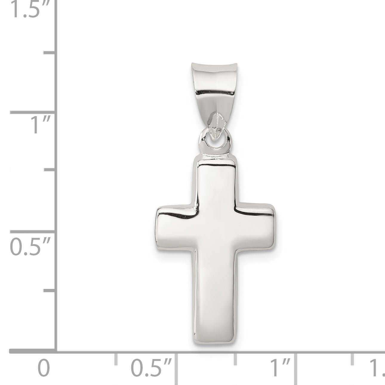 Sophia Jewelers 925 Sterling Silver Polished Cross Pendant Elegant Design