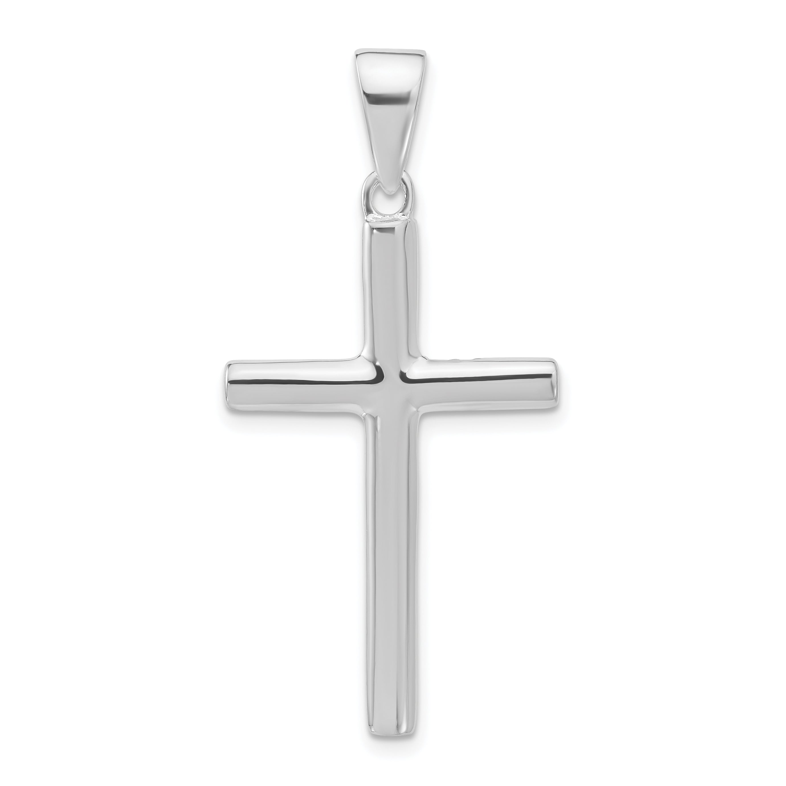 Sophia Jewelers Polished 925 Sterling Silver Cross Pendant Elegant Solid Design