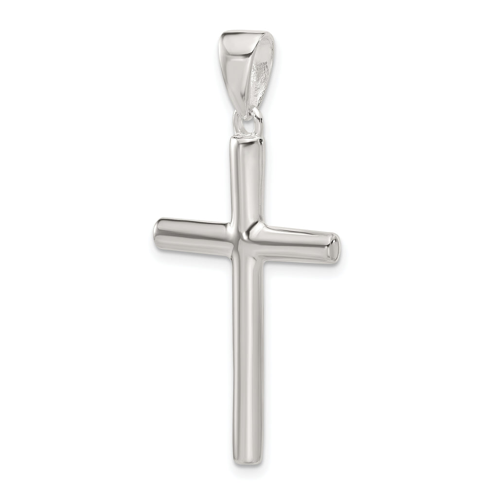 Sophia Jewelers Polished 925 Sterling Silver Cross Pendant Elegant Solid Design