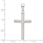 Sophia Jewelers Polished 925 Sterling Silver Cross Pendant Elegant Solid Design