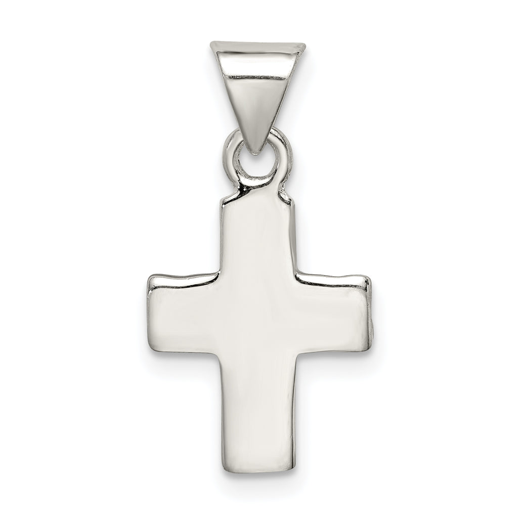 Sterling Silver 925 Cross Pendant with Polished Anti-Tarnish Finish