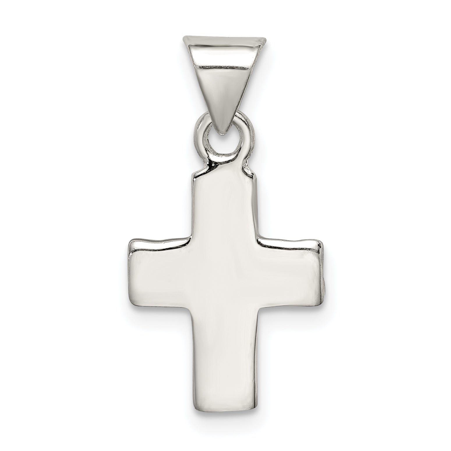 Sterling Silver 925 Cross Pendant with Polished Anti-Tarnish Finish