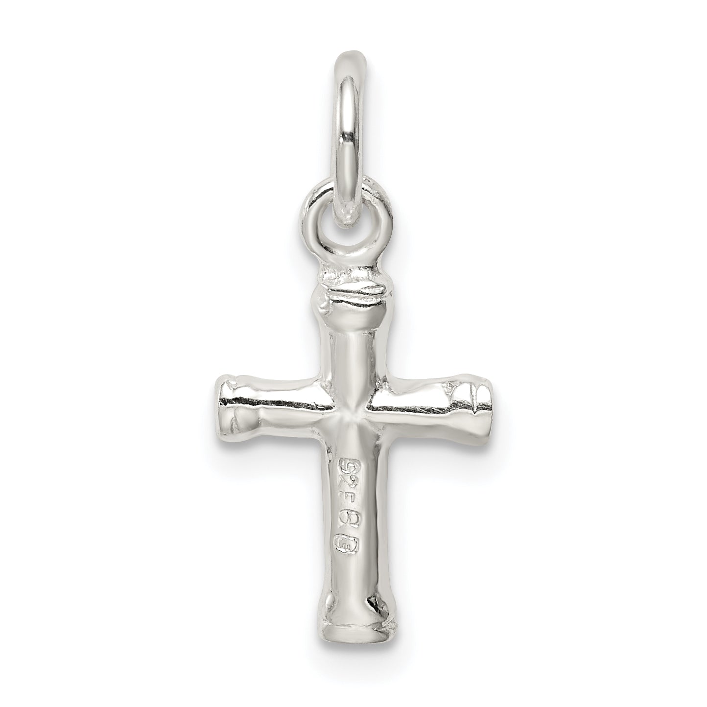 Sterling Silver 925 Reversible Cross Pendant Polished Solid 3D Design